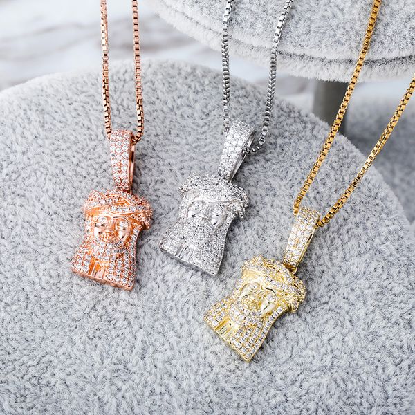 

luxury designer necklace women jewelry hip hop jesus piece pendant bling diamond iced out pendants statement charms fashion accessories new, Silver