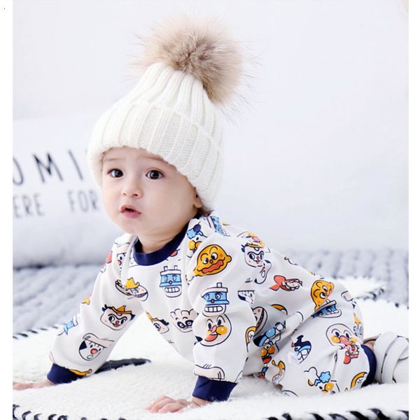 

bodysuit baby boy romper newborn cartoon jumpsuit long sleeves one piece infant boutique clothes toddler soft cotton pajamasajamas, Blue