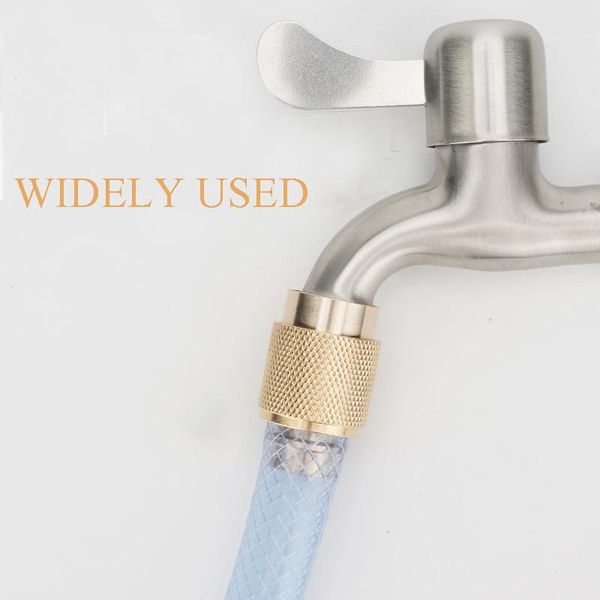 

watering equipments 2pcs 4" garden hose fittings brass tap washing machine pipe connector car adapter for cleaning
