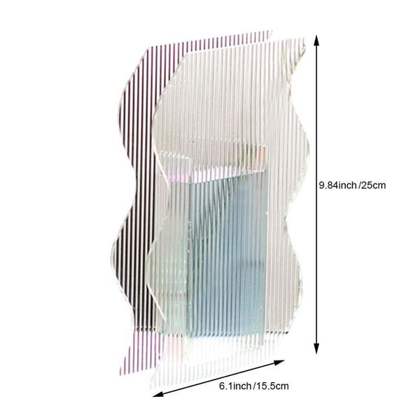 

vases flower vase transparent wave/arch shape colorful acrylic decorative for living room bedroom dining table ornaments