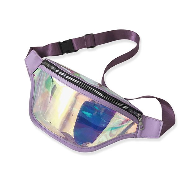 

multifunction holographic laser waist bag pvc reflective chest bag
