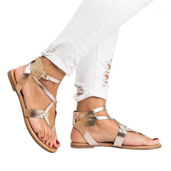 

summer women's sandals shoes zapatos de mujer casual rubber sole flat gladiator buckle ankle strap open toe woman1, Black