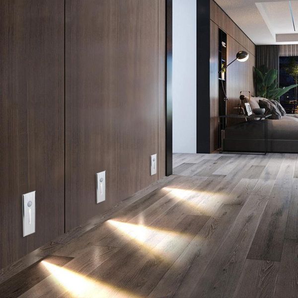 

home decor ir motion sensing 3w led wall lamp footlight waterproof ip42 corner lights stairs step stairway hallway