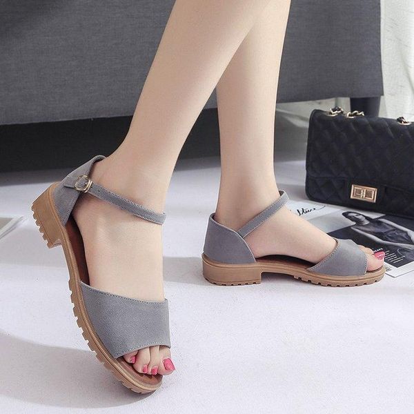 

roman sandals open toe low-heeled shoes with strap 2021 summer suit female beige all-match gladiator peep comfort clo, Black
