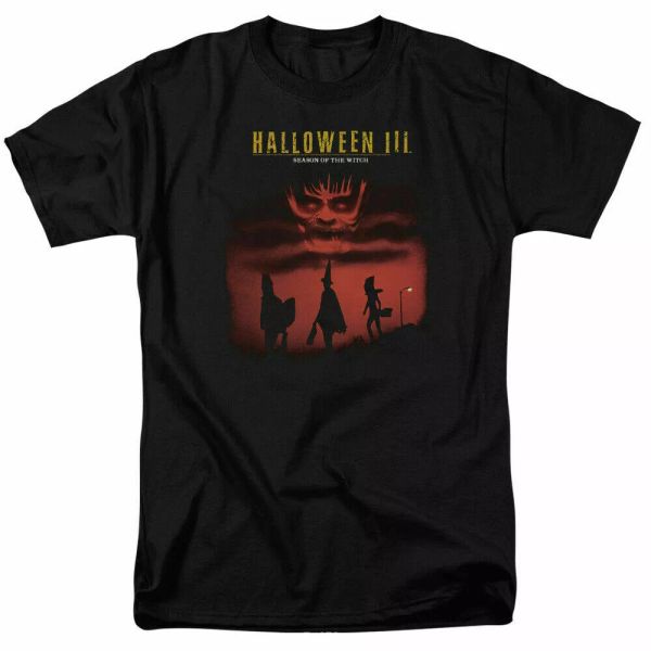 

halloween 3 season of the witch t shirt licensed horror movie retro tee black, White;black