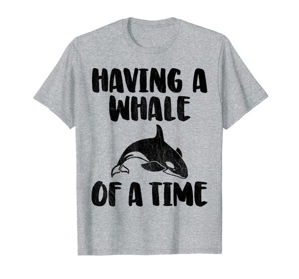 

having a whale of a time environmentalist animal lover t-shirt, White;black