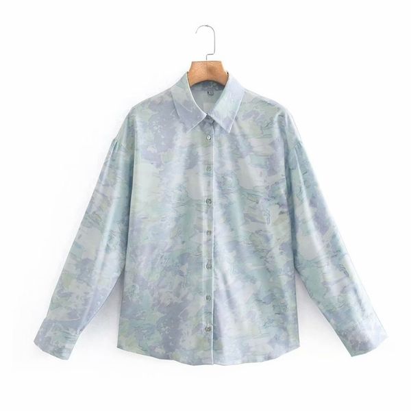 

spring vintage floral loose blouse plus size casual women long sleeve street style office lady shirts 210525, White