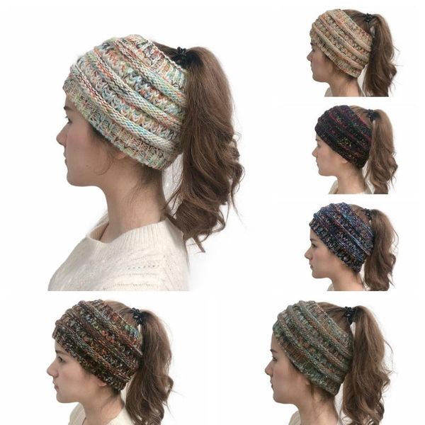 

beanie/skull caps #6 knitted winter warm hat hair head band, Blue;gray