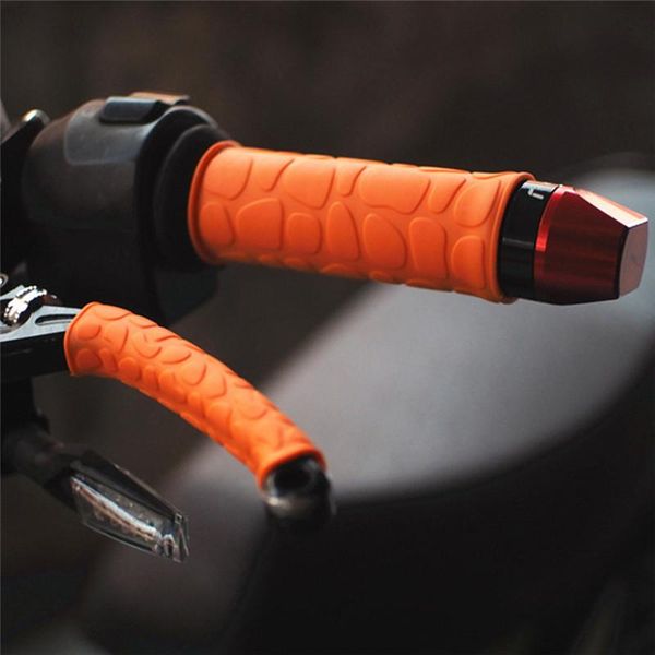 

handlebars 4pcs/lot universal motorcycle grips handlebar soft rubber bar brake handle silicone sleeve