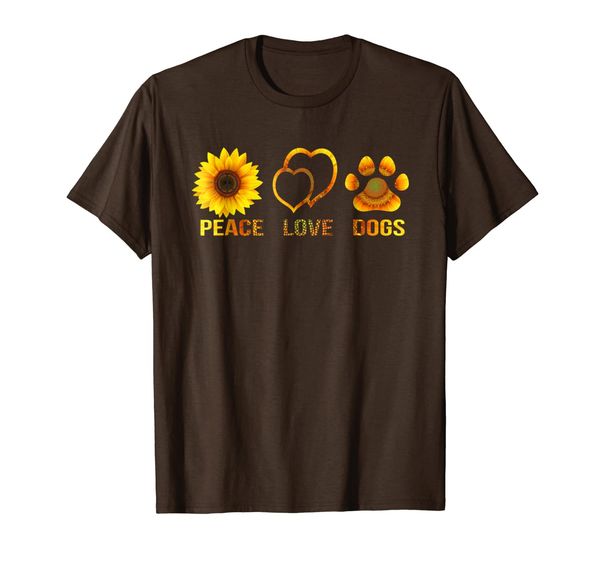 

peace love dogs shirt sunflower heart dogs t-shirt, White;black