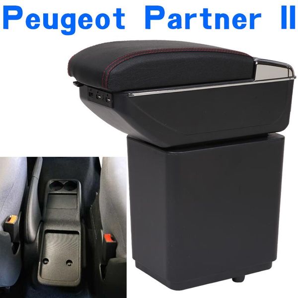 

for partner ii 2 armrest box universal car center console caja modification accessories double raised with usb other interior