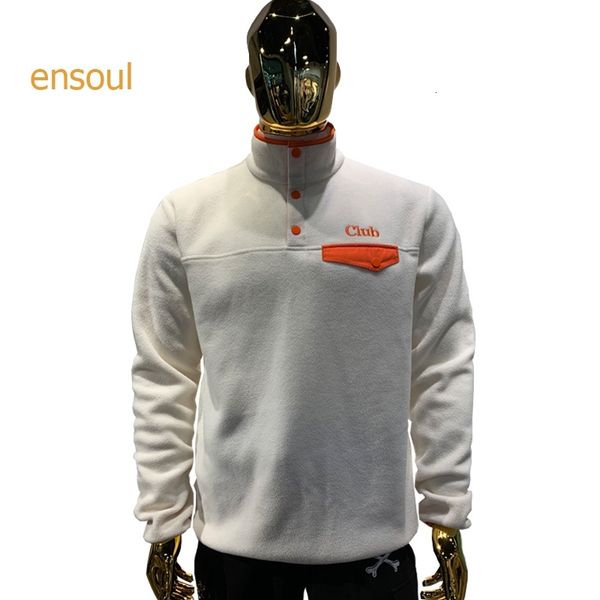 

double sided fleece sweater men's high collar guochao couple suit spring and autumn wo long sleeve pullover coat, Black