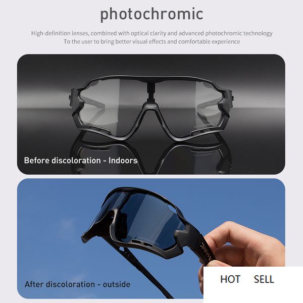 Outdoor Eyewear Top Brand New Photochromic Radfahren Gläser Peter Road Bike Herren Tr90 Sport Sonnenbrille UV400 Sonnenbrille