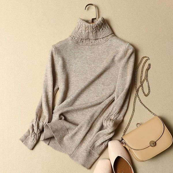 

women's sweaters 2021 winter turtleneck women and pullovers solid elegant knitted lady pulls outwear coat, White;black