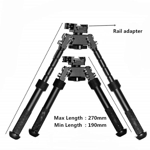 

go pro camera tripod rotation tactical metal butterfly bracket retractable bipod sight phone pography tripods