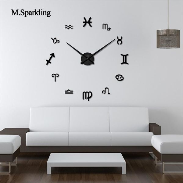 

wall clocks m.sparkling digital clock large creative courtyard mirrior acrylic diy bedroom stickers unique gifts