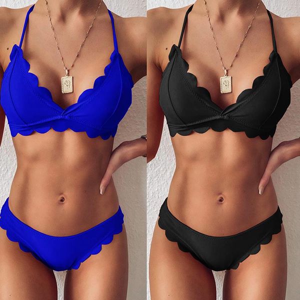 

women's swimwear push-up padded bra bikini 2 pieces high waist push up tankini swimsuits bathing suit female, White;black