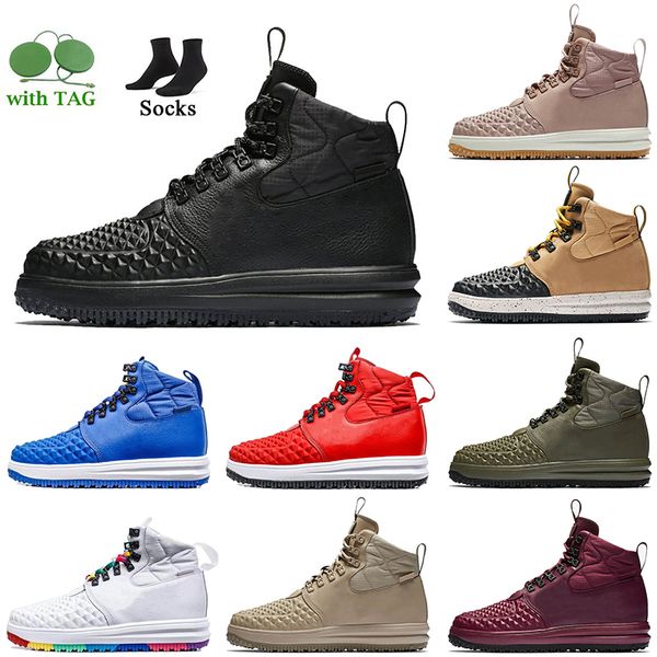 

triple black tan lunar 1 duckboot men women running shoes one particle pink medium olive red white multi linen cider blue gold burgundy cide, White;red