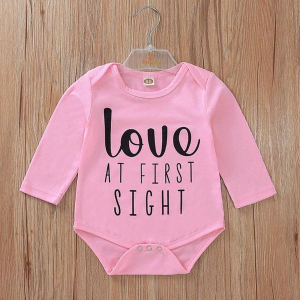 

born baby girl clothes letter long sleeve boy bodysuit infant outfit casual for girls rompers, Blue