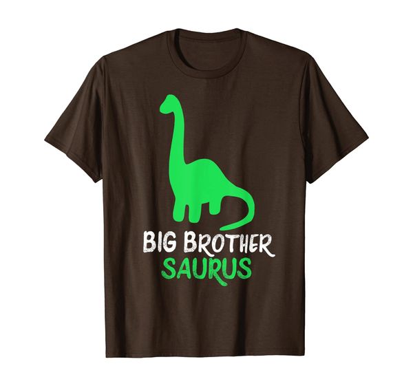 

big-brother-saurus funny dinosaur gift t-shirt, White;black