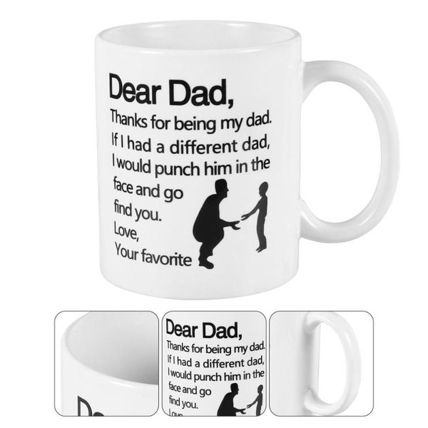 

mugs 1pc creative father's day ceramic cup coffee mug breakfast drinking