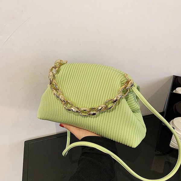 

evening bags fashion chain underarm bag 2021 summer quality soft pu leather women's designer handbag shoulder crossbody