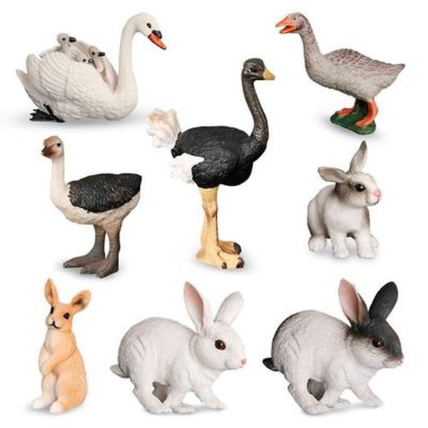 

decorative objects & figurines little swan cock hen animal model rooster chicken figurine miniatures home decoration accessories fair
