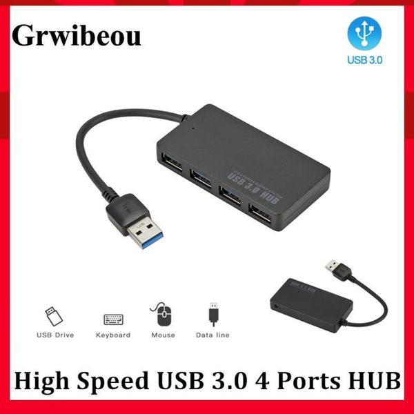 

hubs grwibeou ultra-thin 4-port usb 3.0 hub high speed for multi-device computer lapsplitter adapter 5gbps