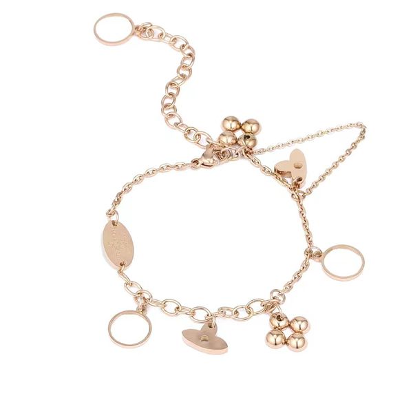 

designer bracelet chain man luxury fashion link women jewelry choker charm stainless steel gold lady ring female clavicle couple pendants ne, Black