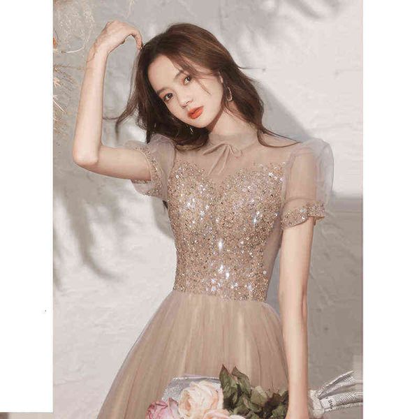 

luxury street style dresses evening dr's 2021 banquet dignified, fairy, comfortable and atmospheric celebrity, Black;pink