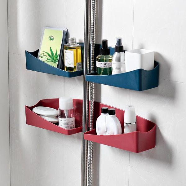 Rubinetti della cucina Bagno Scaffali a parete senza fori senza cuciture Scaffale di stoccaggio Parete di aspirazione JS22