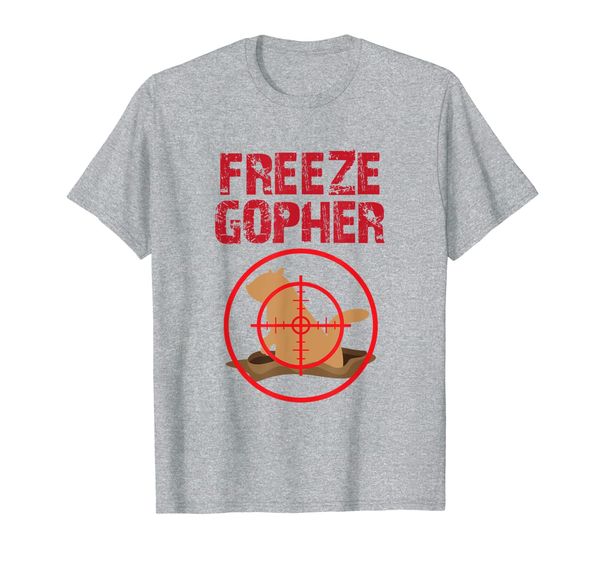 

e gopher hunt t-shirt funny hunting gopher hunter t-shirt, White;black