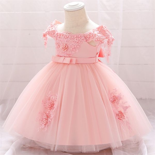 Mädchenkleider Born Baby Mädchen Partykleid für 1. Geburtstag Tutu Taufkleid Vestido Infantil Kleidung 1556 B3