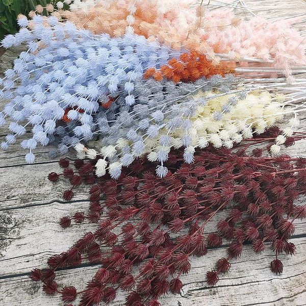 

aritificial fake flowers wedding home decoration accessories wholesale plastic flocking trident valentine fruit decorative & wreaths