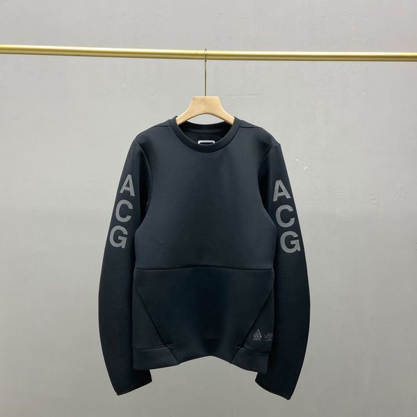 

acg fashion streetwear 2021 autumn and winter new color lab classic round neck pullover performance sweater for men women, Black