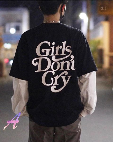 

men's t-shirts oversize human made x girls don't cry cotton roud neck short sleevemen women hiphop tshirt, White;black