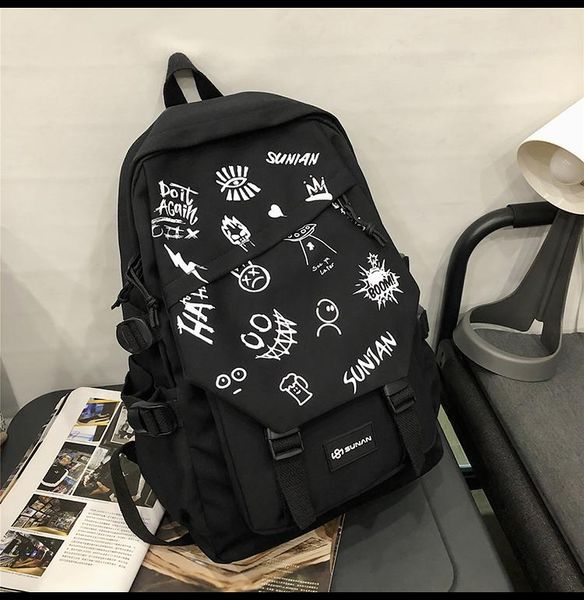 

fashion trend high school student backpack female large capacity casual