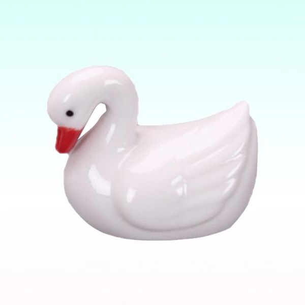 

chopsticks ceramic rack little swan shaped holder rest home deskcraft ornament