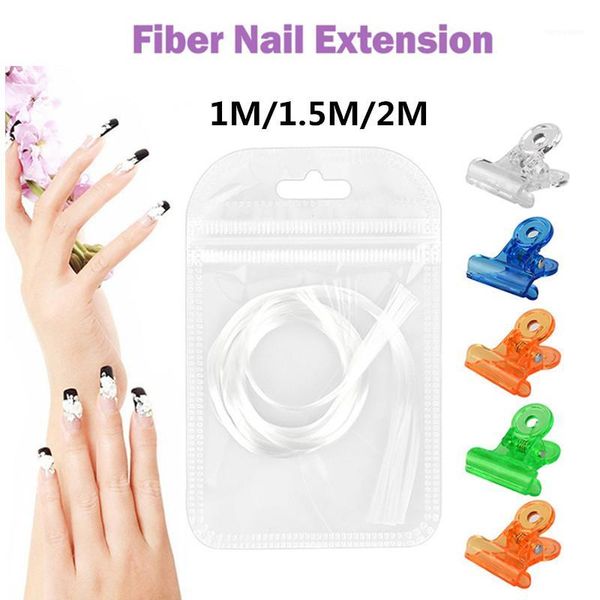 

1m/1.5m/2m nail art fiberglass diy acrylic extension tips+nail remover pusher+polishing block+nail brush setstslm21