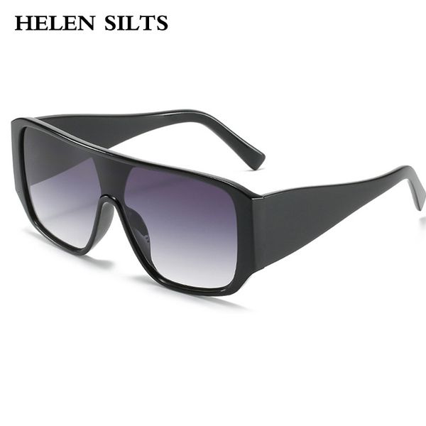 

sunglasses oversized one-piece goggle glasses women men brand fashion flat for female male gradient lens shades, White;black