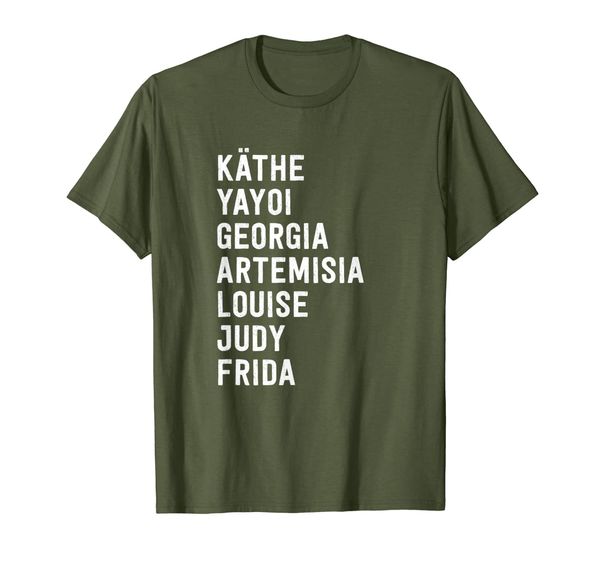 

famous women artists t shirt feminism art history, White;black