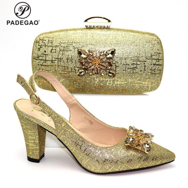 

dress shoes arrival spring golden sandals and bags set fashion italian women high heels bag for evening party, Black