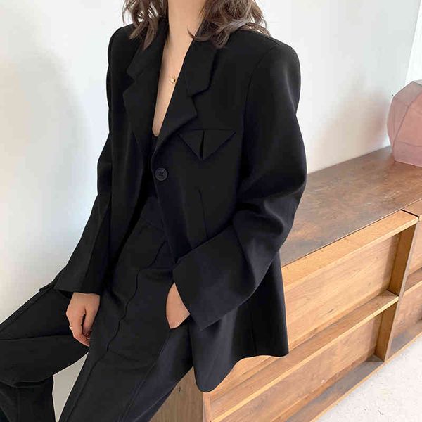 

blazer british-style women lapel blazers black ladies jacket, White;black