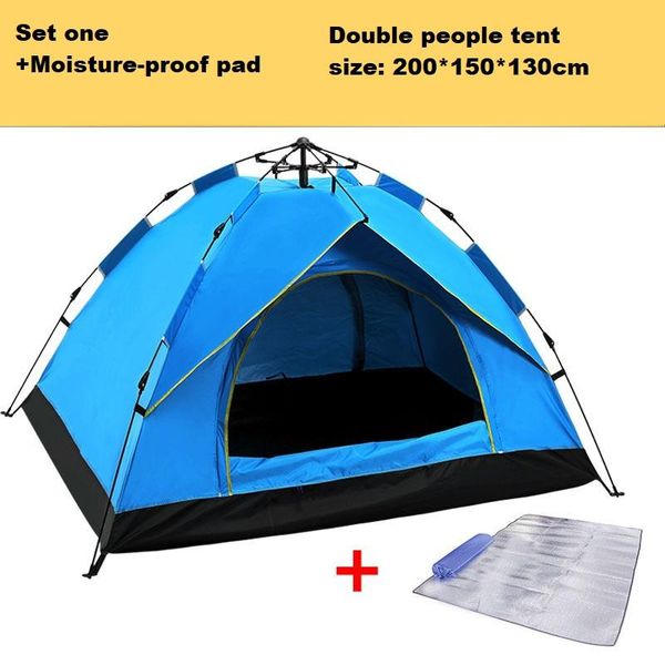 

tents and shelters 210d oxford cloth outdoor camping couple double people automatic spring type quick opening rainproof sunscreen tent