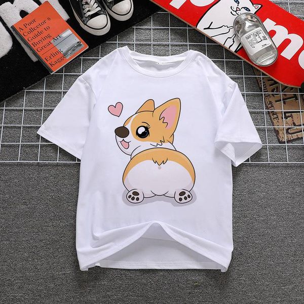 

graphic tees cute dog eating tshirts women funny t shirt white casual short camisetas mujer_t-shirt women's t-shirt