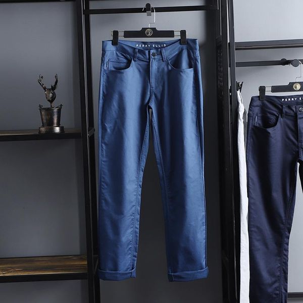 

men's pants straight slim casual waist letter business suit, Black