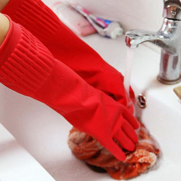 

disposable gloves 38cm rubber reusable long dishwashing for kitchen gardening do