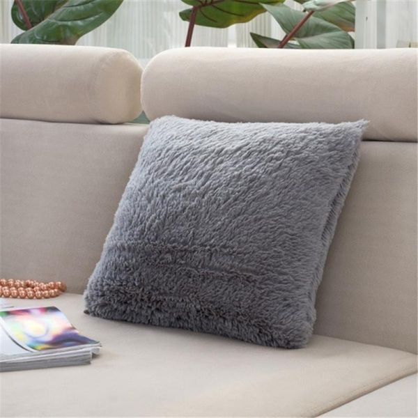 

pillow case fashion super soft comfortable cover plush faux fur home bed textile supply