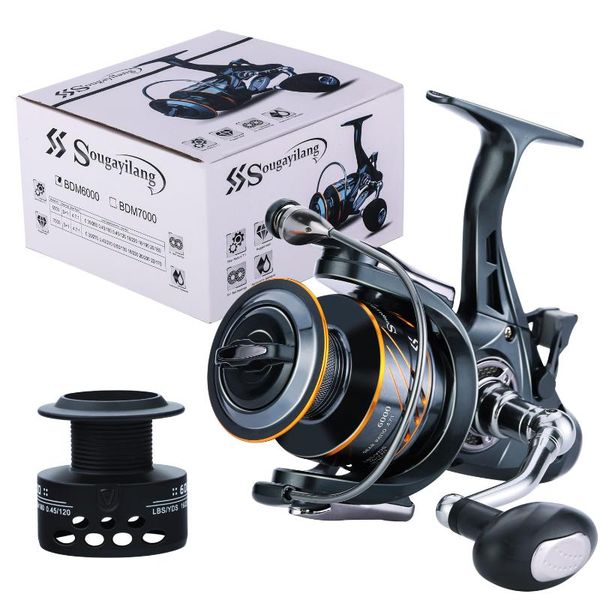

sougayilang bmd 4000/6000 size double brake carp fishing reel tackle 10kg drag power father/boyfriend gift baitcasting reels