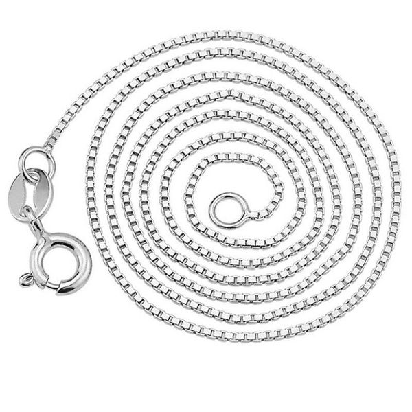 

river women necklace silver color men box chain necklaces fashion jewelry making gifts chains